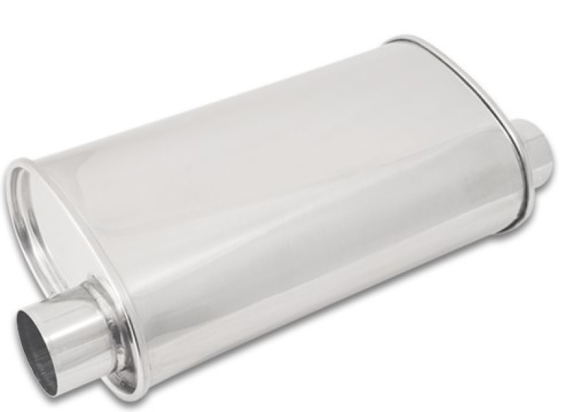 Vibrant StreetPower Oval Muffler 5in x 9in x 15in - 2.5in inlet/outlet (Offset-Offset Same Side) - Image 2