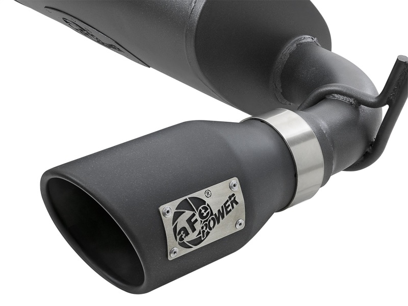 aFe Rebel Series 2.5in 409 SS Cat-Back Exhaust w/ Black Tips 2007+ Jeep Wrangler (JK) V6 3.6L/3.8L - Image 8