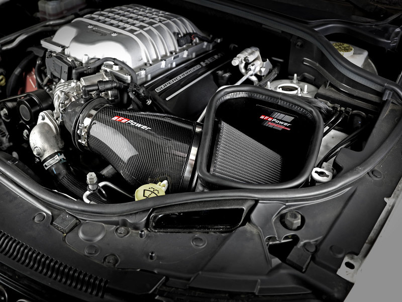 aFe Track Series Carbon Fiber Pro Dry S AIS - 2018 Jeep Grand Cherokee Trackhawk (WK2) V8-6.2L(SC) - Image 4