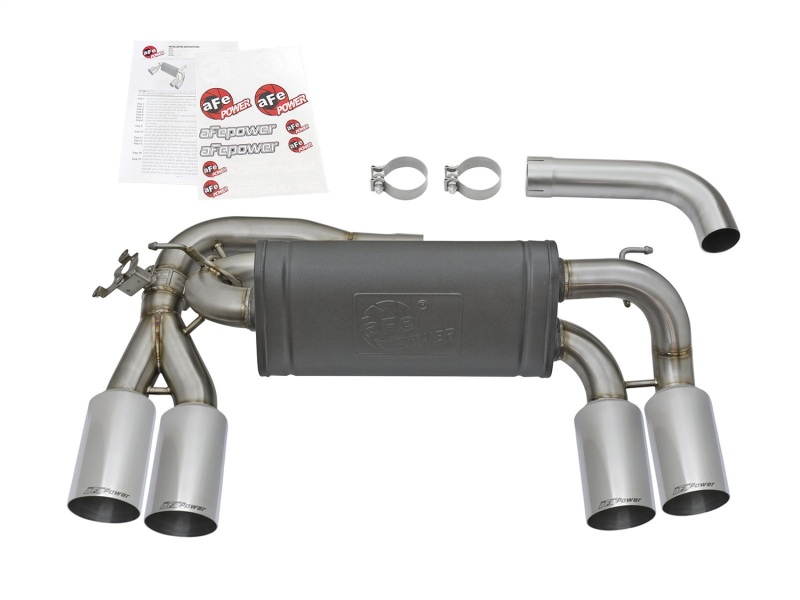 aFe MACHForce XP 3in - 2 1/2in Axle Back 304SS Exhaust w/ Polished Tips 16-17 BMW M2 (f87) - Image 6