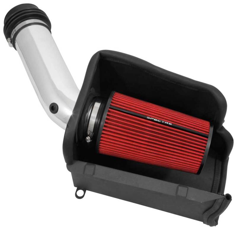 Spectre 94-97 Ford SD 7.3L DSL Air Intake Kit - Polished w/Red Filter - Image 2