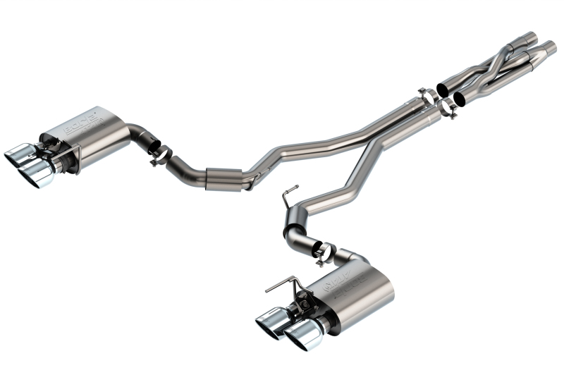 Borla 2020 Ford GT500 5.2L AT 3in ATAK CatBack Exhaust w/ Chrome Tips - Image 5