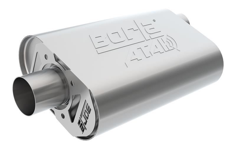 Borla CrateMuffler SBC Hot 350/383 2.5 inch Offset/Center 14in x 4.35in x 9in Oval Atak Muffler - Image 7