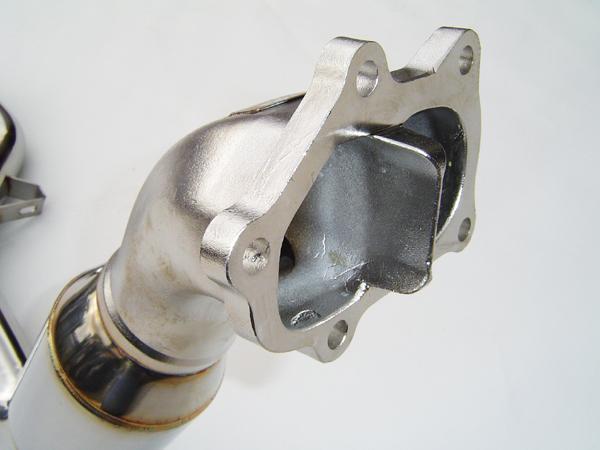 Invidia 02-07 WRX/STi Polished Divorced Waste Gate Downpipe with High Flow Cat - Image 4