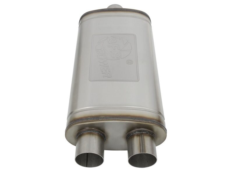 aFe MACHForce XP SS Muffler 3in Center Inlet / 3in Offset Outlet 22in L x 11in W x 6in H Body - Image 2