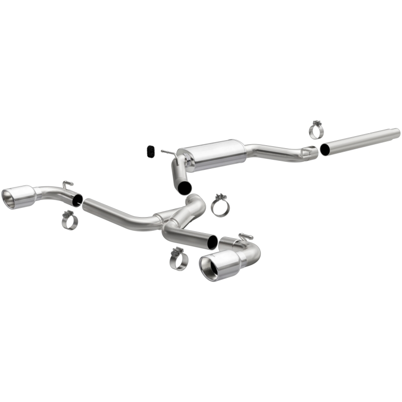 MagnaFlow 18-19 VW GTI 2.0L 409 SS Polished 3in Touring Series Cat-Back Exhaust - Image 2