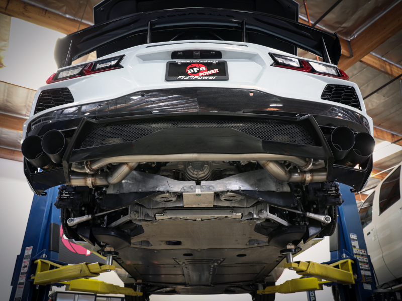 AFe MACH Force-Xp 304 Stainless Steel Cat-Back Exhaust Carbon 2020 Chevrolet Corvette C8 - Image 4