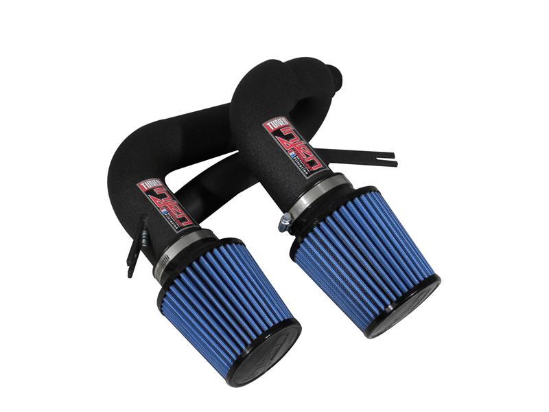 Injen 08-09 535i E60 3.0L L6 Twin intake & AMSOIL Filters Wrinkle Black Short Ram Intake - Image 4