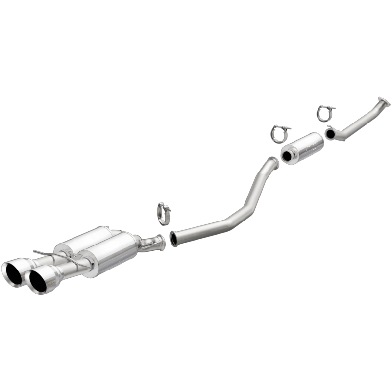 MagnaFlow 2017+ Honda Civic 1.5L 409 SS Single Exit Polished 4.5in Dual Tips Cat-Back Exhaust - Image 2