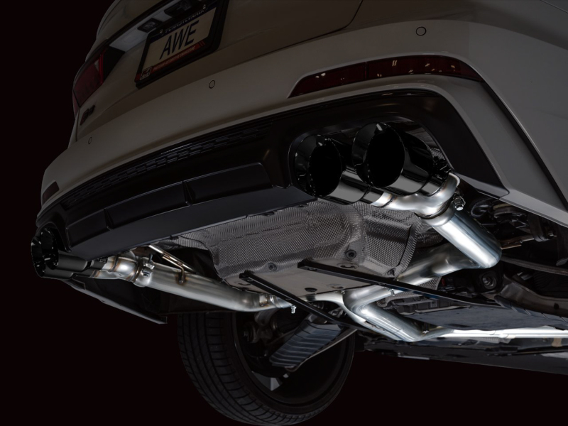 AWE Tuning 19-23 Audi C8 S6/S7 2.9T V6 AWD Track Edition Exhaust - Diamond Black Tips - Image 2