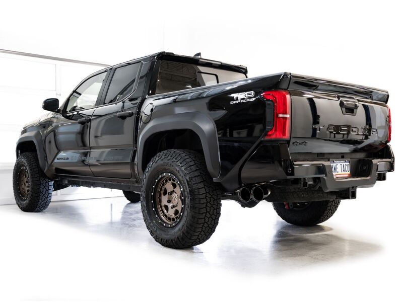 AWE Exhaust for 4th Gen Toyota Tacoma Dual Diamond Black Tips - Image 2