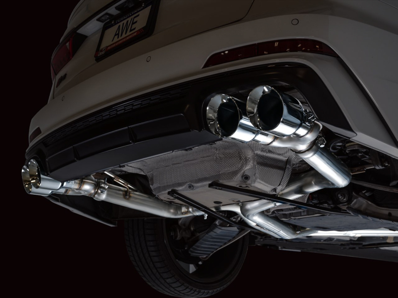 AWE Tuning 19-23 Audi C8 S6/S7 2.9T V6 AWD Track Edition Exhaust - Chrome Silver Tips - Image 2