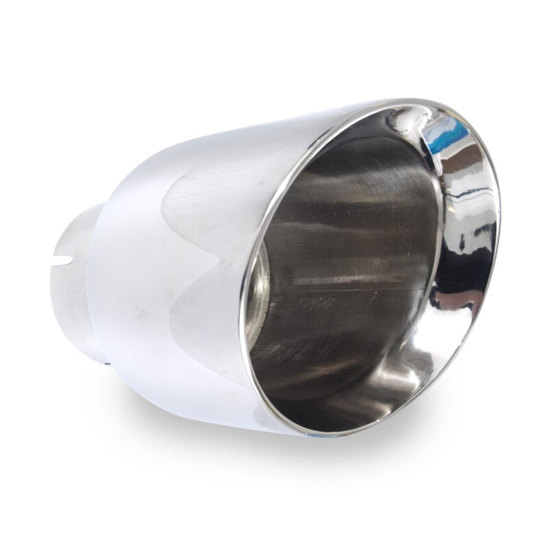 Stainless Works Conical Double Wall Slash Cut Exhaust Tip - 3 1/2in Body 3in - Image 2