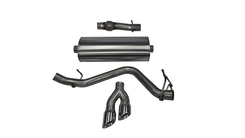 Corsa 14-19 GMC Sierra/Chevy Silv 1500 Reg. Cab/Std. Bed 5.3L V8 Polished Single Side CB Exhaust - Image 7