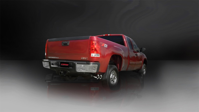 Corsa 2011-2013 Chevrolet Silverado Ext. Cab/Std. Bed 2500 6.0L V8 Polished Sport Cat-Back Exhaust - Image 5
