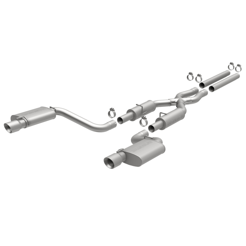 MagnaFlow 11-12 Dodge Charger SRT-8 Hemi Dual Split Rear Exit Stainless Cat-Back Performance Exhaust - Image 2