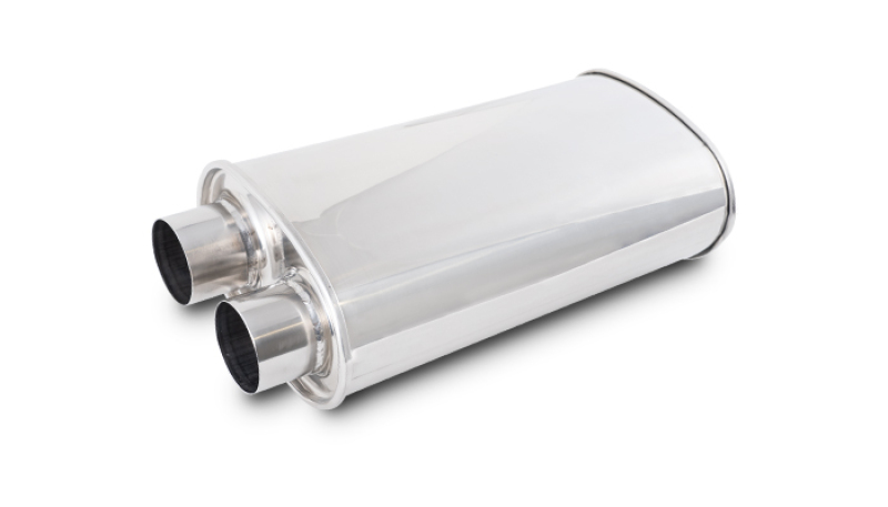 Vibrant Streetpower Oval Muffler 2.50in Inlet/Outlet (Same side) - Image 3
