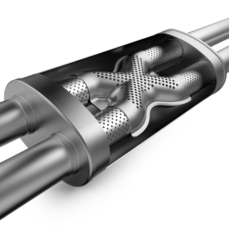 MagnaFlow SYS Cat-Back 2018 Ford Mustang GT 5.0L Street Dual Exit Polished 4in Tips - Image 8