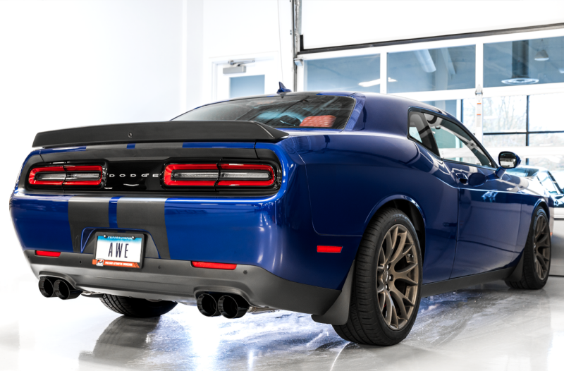 AWE Tuning 2015+ Dodge Challenger 6.4L/6.2L SC Track Edition Exhaust - Quad Diamond Black Tips - Image 6