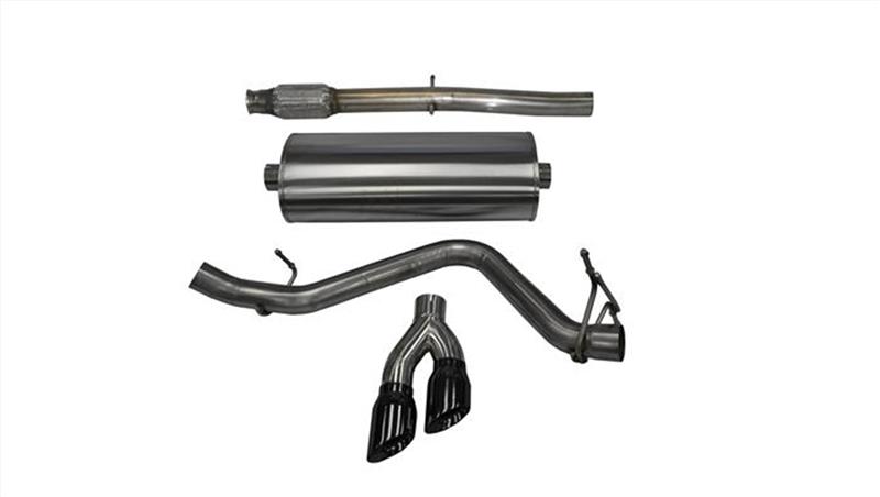 Corsa 14-17 Chevy Silverado 5.3L V8 CC / SB 3in Single Side Exit Touring Cat-Back Exhaust Black Tips - Image 7