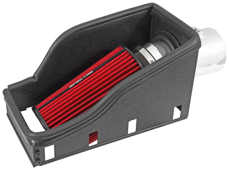 Spectre 11-14 Ford F-Series SD V8-6.7L DSL Air Intake Kit - Polished w/Red Filter - Image 2