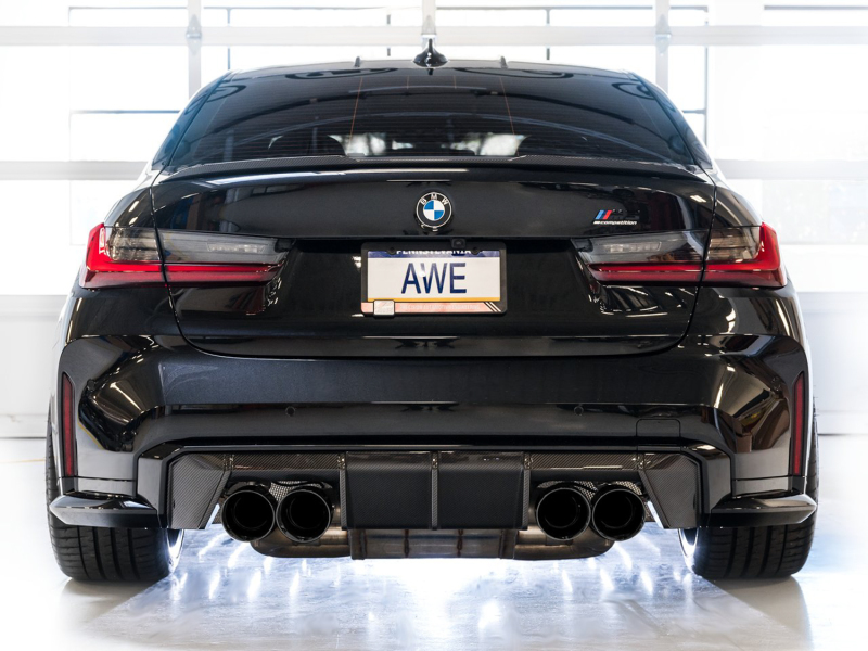 AWE Track Edition Catback Exhaust for BMW G8X M3/M4 - Diamond Black Tips - Image 4