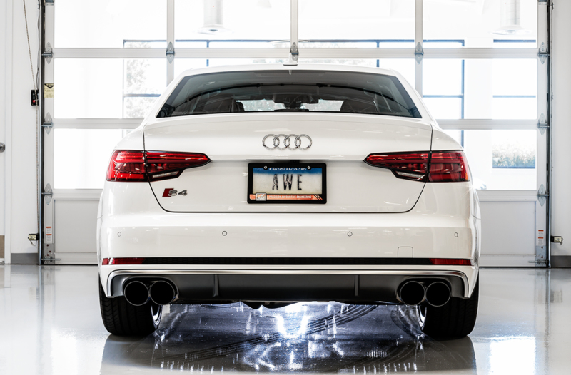 AWE Tuning Audi B9 S4 SwitchPath Exhaust - Non-Resonated (Black 102mm Tips) - Image 3