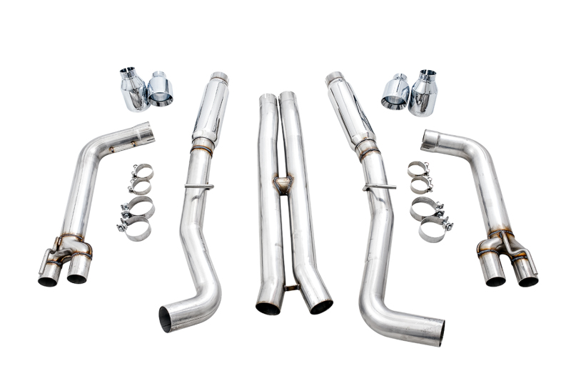 AWE Tuning 2015+ Dodge Challenger 6.4L/6.2L SC Track Edition Exhaust - Quad Chrome Silver Tips - Image 3