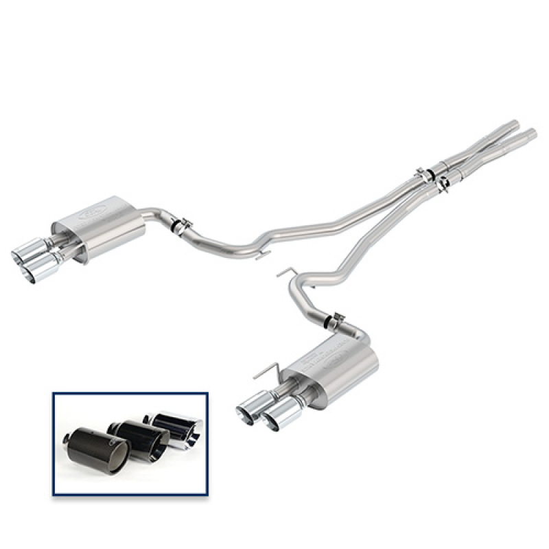 Ford Racing 2018 Mustang Gt 5.0L Cat-Back Touring Exhaust System w/Chrome Tips - Image 2