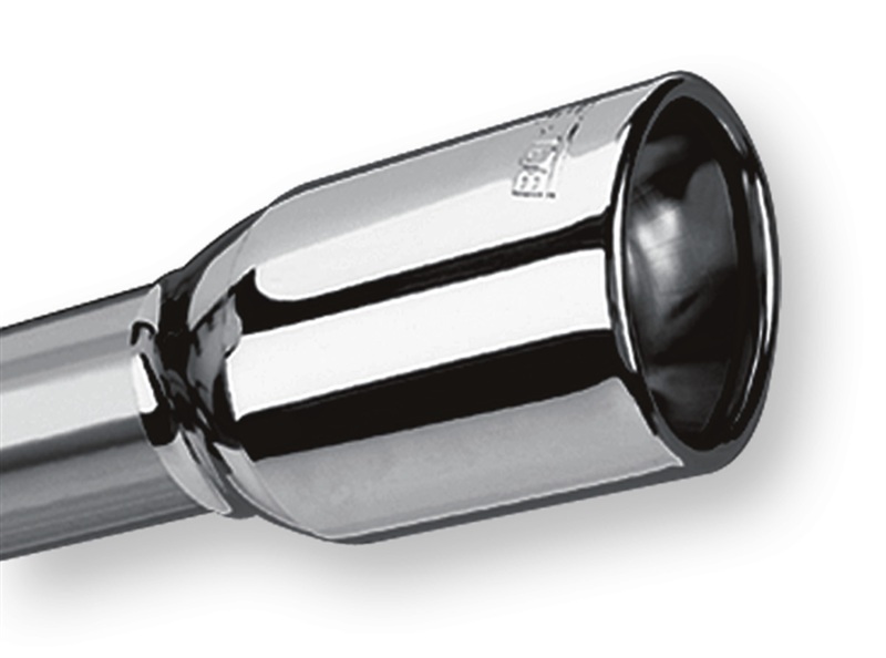 Borla Universal Polished Tip Single Oval Rolled Angle-Cut w/Clamp (inlet 2 1/4in. Outlet 3 5/8 x 2 1 - Image 4