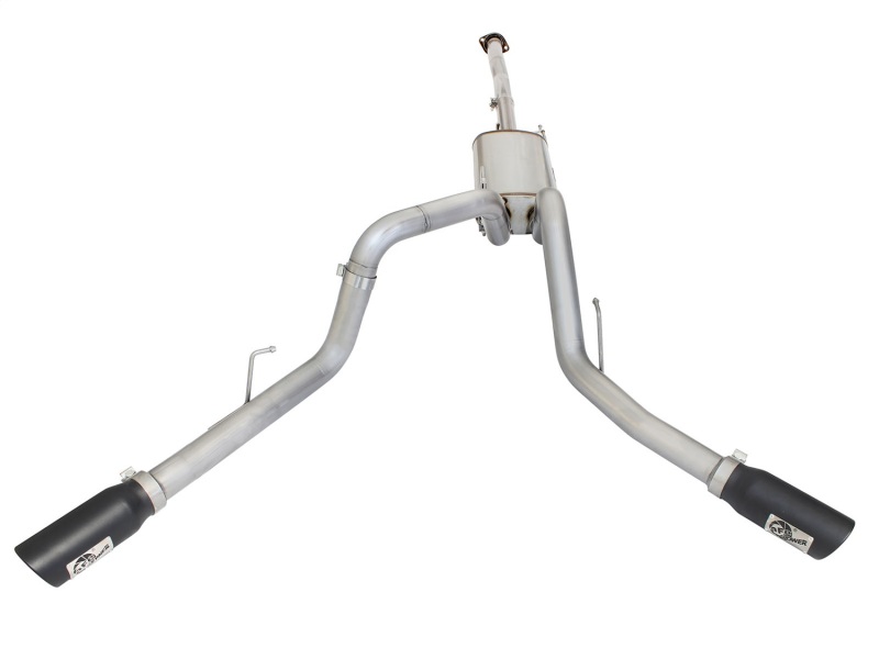 aFe MACHForce XP Exhaust 3in SS Dual Side Exit CB w/ Black Tips 15 Ford F150 Ecoboost V6-2.7L/3.5L - Image 5
