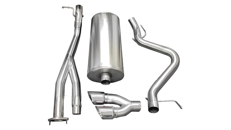 Corsa 2003-2007 Chevrolet Silverado Short Bed SS 6.0L V8 Polished Sport Cat-Back Exhaust - Image 8
