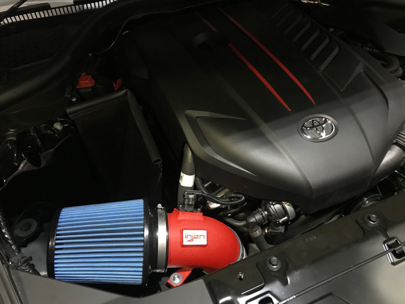 Injen 2020 Toyota Supra L6-3.0L Turbo (A90) SP Cold Air Intake System - Wrinkle Red - Image 4
