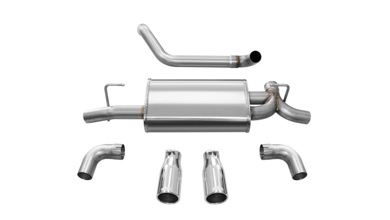 Corsa 2018-2025 Jeep Wrangler JL 2.5in Dual Rear Exit Polished Tips Sport Axle-Back Exhaust - Image 4