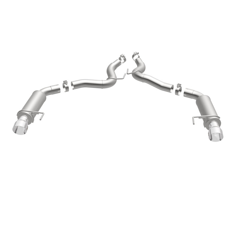 MagnaFlow Axle Back, SS, 3in, Competition, Dual Split Polished 4.5in Tip 2015 Ford Mustang GT V8 5.0 - Image 4