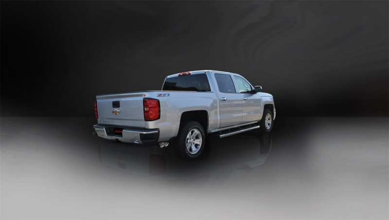 Corsa 14-19 GMC Sierra/Chevy Silv 1500 Reg. Cab/Std. Bed 5.3L V8 Polished Single Side CB Exhaust - Image 2