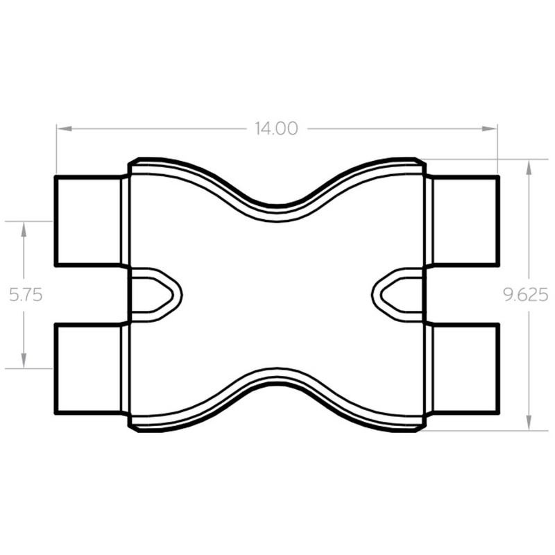 MagnaFlow Smooth Trans X 3/3 X 14 SS - Image 4