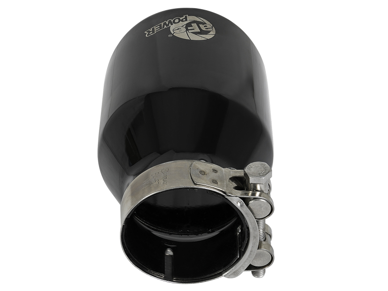 aFe MACH Force-Xp 409 SS Clamp-On Exhaust Tip 2.5in. Inlet / 4in. Outlet / 6in. L - Black - Image 4