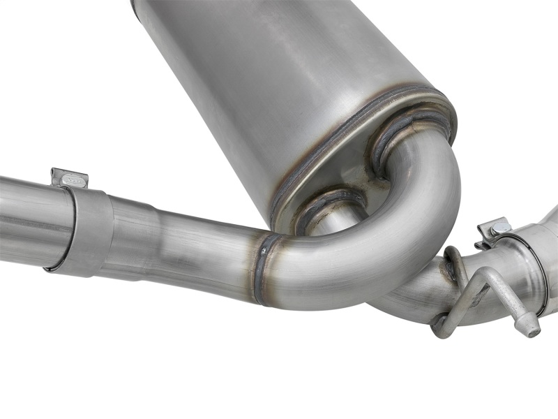 aFe Rebel Series 2.5in 409 SS Cat-Back Exhaust w/ Polished Tips 07+ Jeep Wrangler (JK) V6 3.6L/3.8L - Image 3