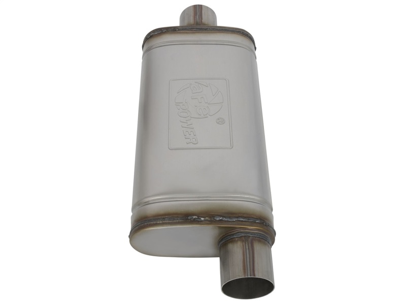 aFe MACHForce XP SS Muffler 3in Center Inlet / 3in Offset Outlet 18in L x 9in W x4in H Body - Image 2