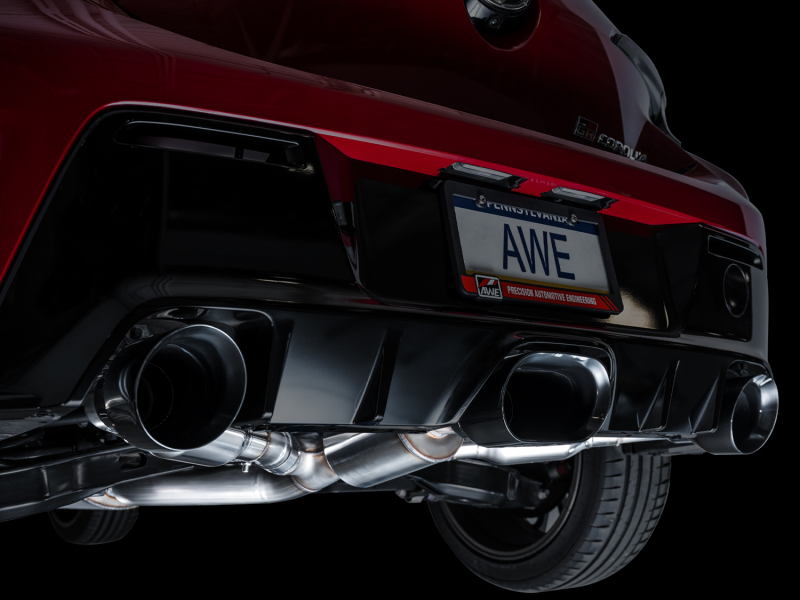 AWE Tuning 2023+ Toyota GR Corolla Track Edition Exhaust - Diamond Black Tips - Image 4