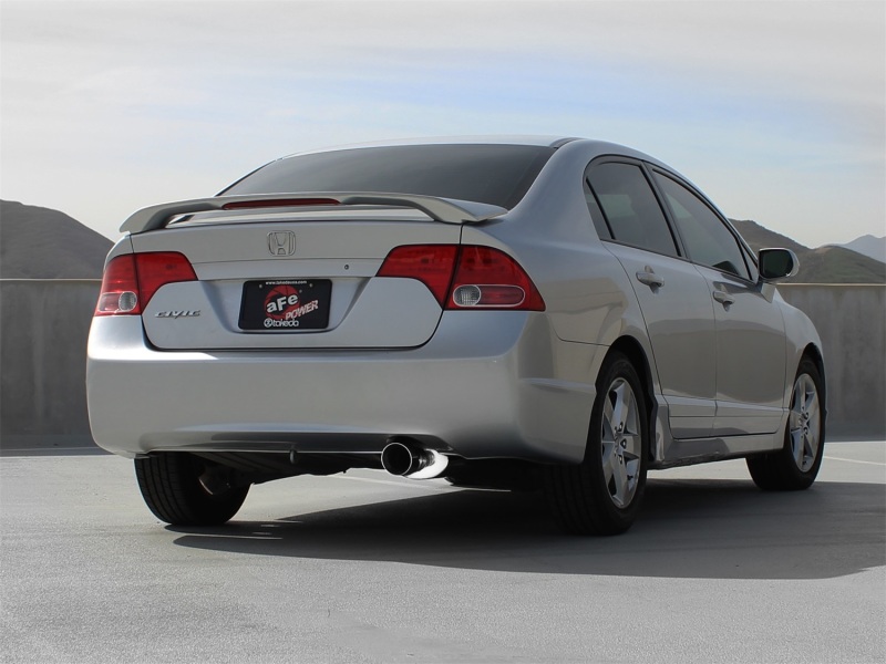 aFe Takeda Exhaust 2.5in Dia 304SS Axle-Back w/Polished Tip 06-11 Honda Civic EX Sedan L4 1.8L - Image 2