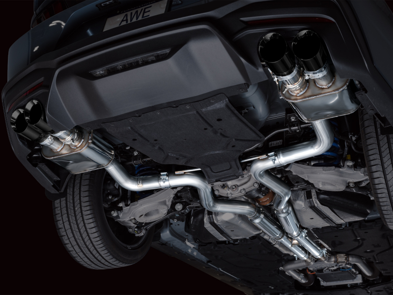 AWE 2024 Ford Mustang GT Fastback S650 RWD SwitchPath Catback Exhaust w/ Quad Diamond Black Tips - Image 3