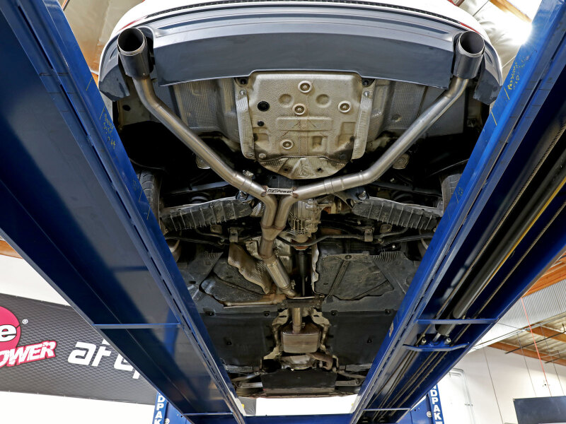 aFe MACHForce XP 3in-2.5in SS Exhaust Axle-Back 17-19 Audi A4 (B9) L4-2.0L (t) - Polished - Image 8