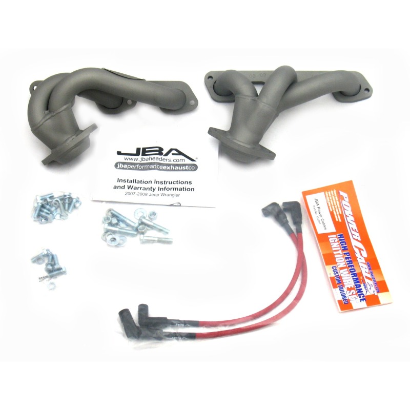 JBA 07-11 Jeep 3.8L V6 1-1/2in Primary Ti Ctd Cat4Ward Header - Image 2
