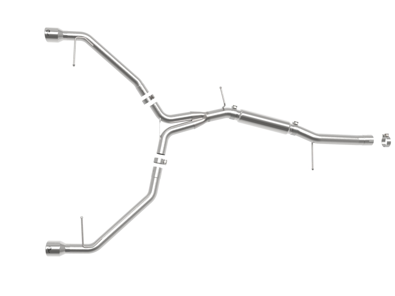 aFe MACHForce XP 3in-2.5in SS Exhaust Axle-Back 17-19 Audi A4 (B9) L4-2.0L (t) - Polished - Image 9