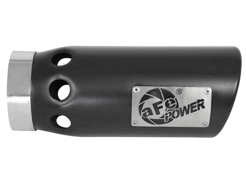 aFe Power Intercooled Tip Stainless Steel - Black 4in In x 5in Out x 12in L Bolt-On - Image 3