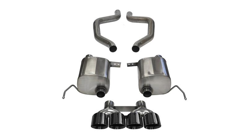 Corsa 17-19 Chevy Corvette Z06 2.75in Axle Back Exhaust Black Dual Rear Exit Quad 4.5in Tip (Sport) - Image 7