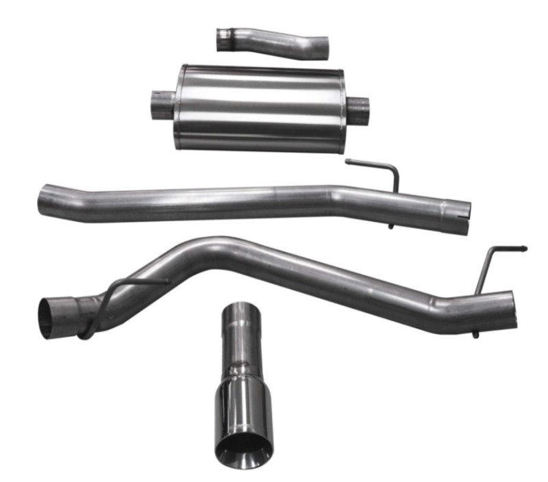 Corsa 2020-2025 Jeep Gladiator JT 3.6L Single Side Exit Cat-Back Exhaust w/ Single 4in Polished Tip - Image 3