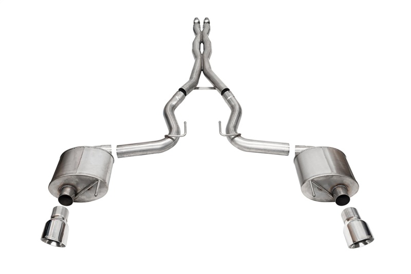 Corsa 24+ Ford MustangGT Sport Cat-Back Exhaust System 3.0in Dual Rear Exit w/4.5in Pro Series Tips